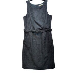 Banana Republic Womens Sheath Dress  Size 2 Gray Belted Career Professional